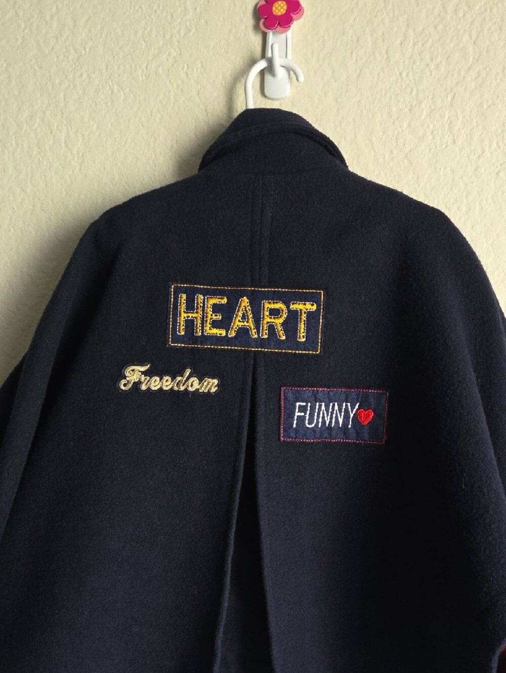 Zara Classic Navy Double-Breasted Kids Cape Coat Gold Buttons